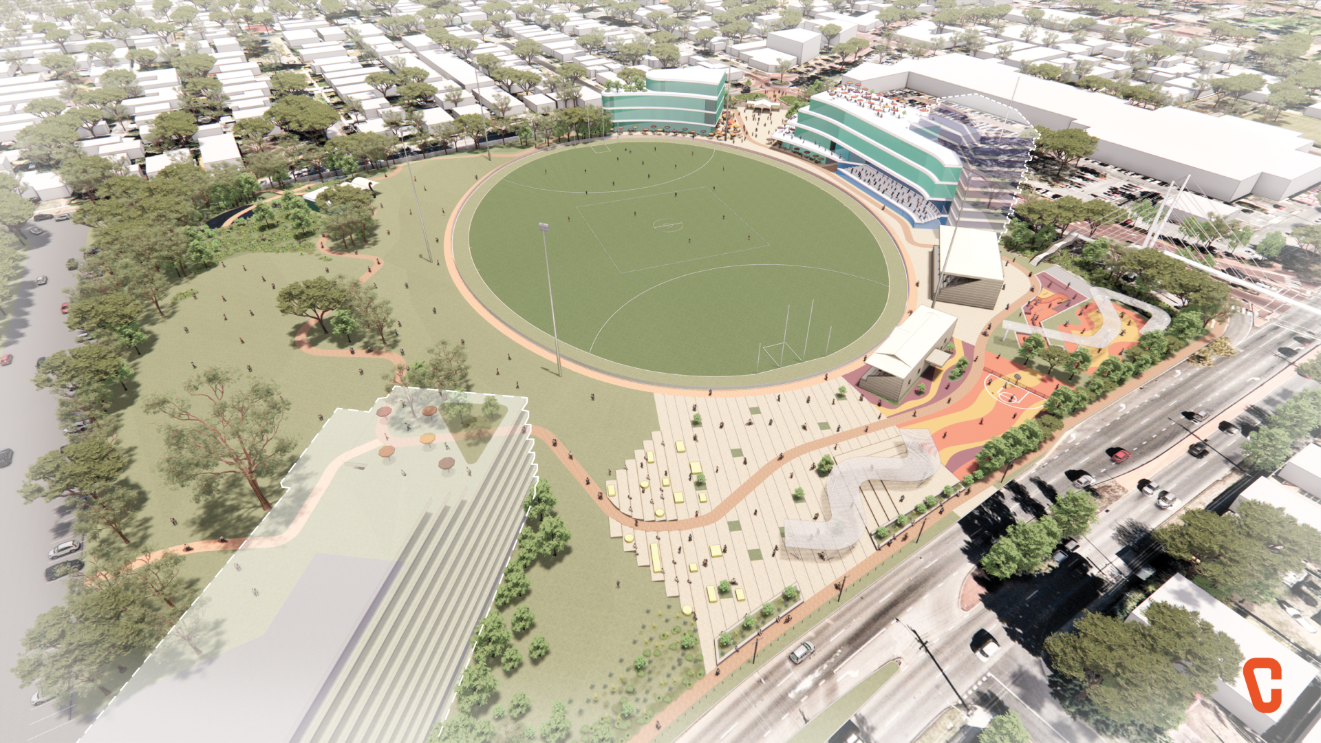 Bassendean Oval Redevelopment Concept Image - Adopted