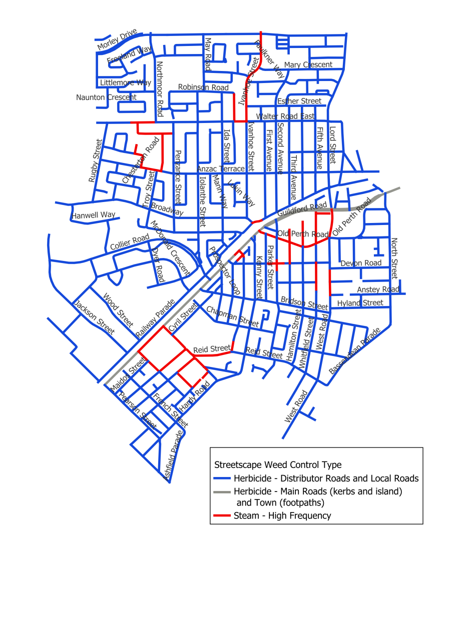 Hardstand weed control map