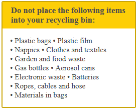 do not put these in your yellow lid bin 3