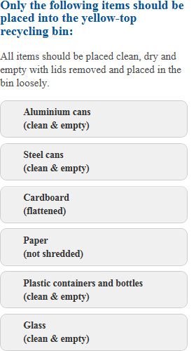 what goes in your yellow lid bin 2