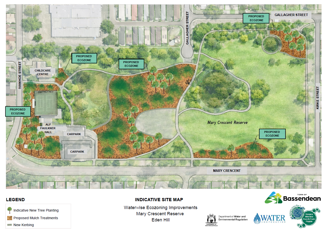 Waterwise Ecozoning Site Map - Mary Crescent Reserve