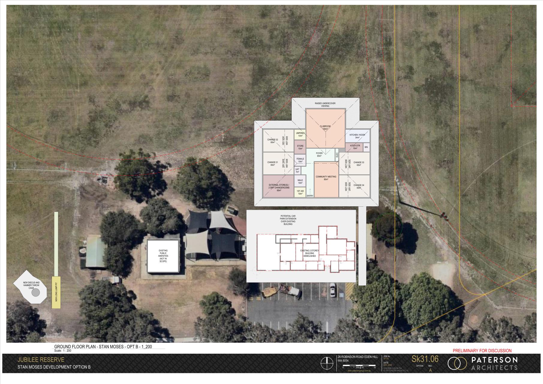 Jubilee Reserve Redevelopment Concept Plans endorsed by Clubs and Council