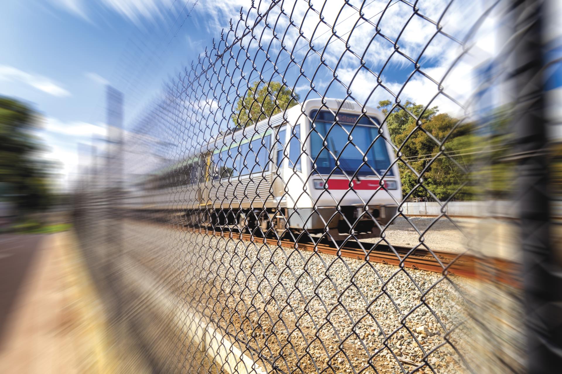 Non-operational lighting along Midland Line shared path