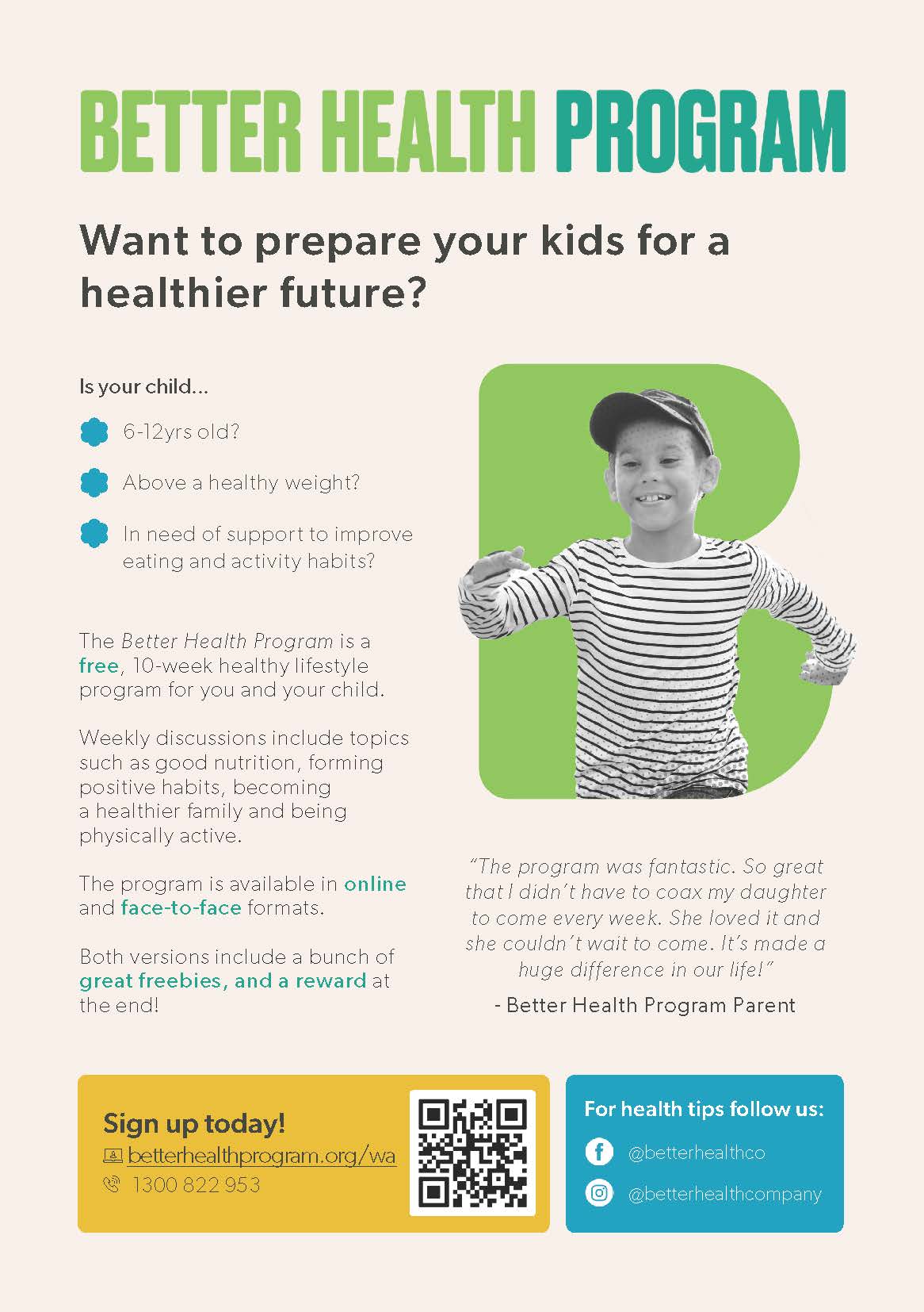 Better Health Program - FREE healthy lifestyle program